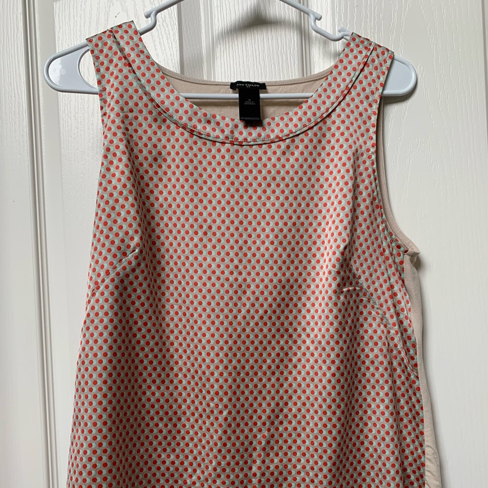 Ann Taylor tank, salmon and mint.  Medium.